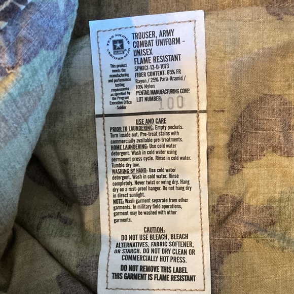 US Army OCP camouflage trouser. Medium-Long. Unisex. Flame resistant. - Picture 4 of 5